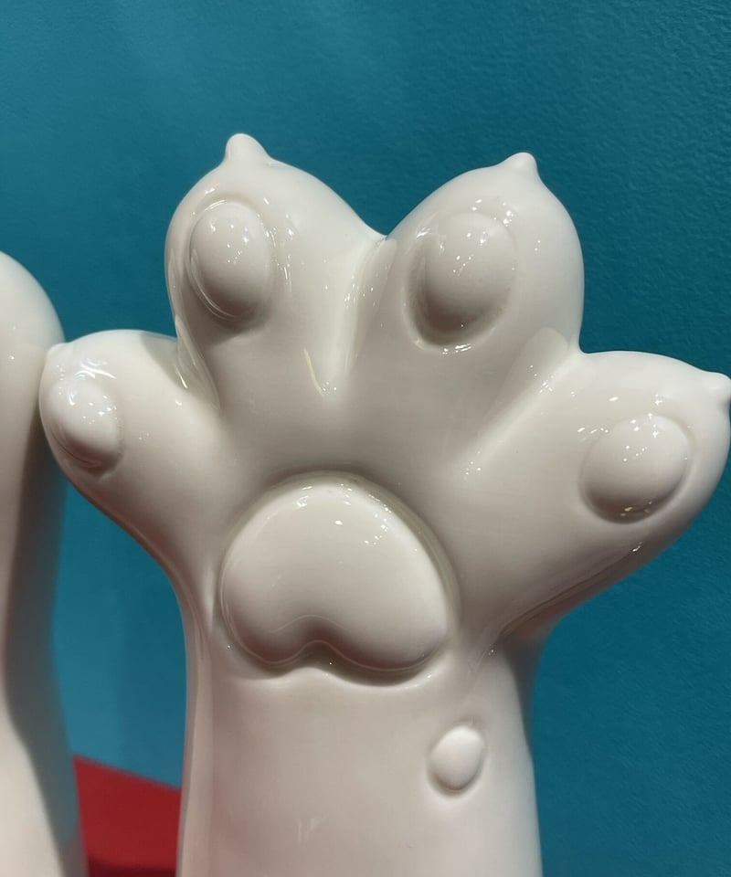 猫の手 陶器花瓶 フラワーベース【猫展】 | GUGU