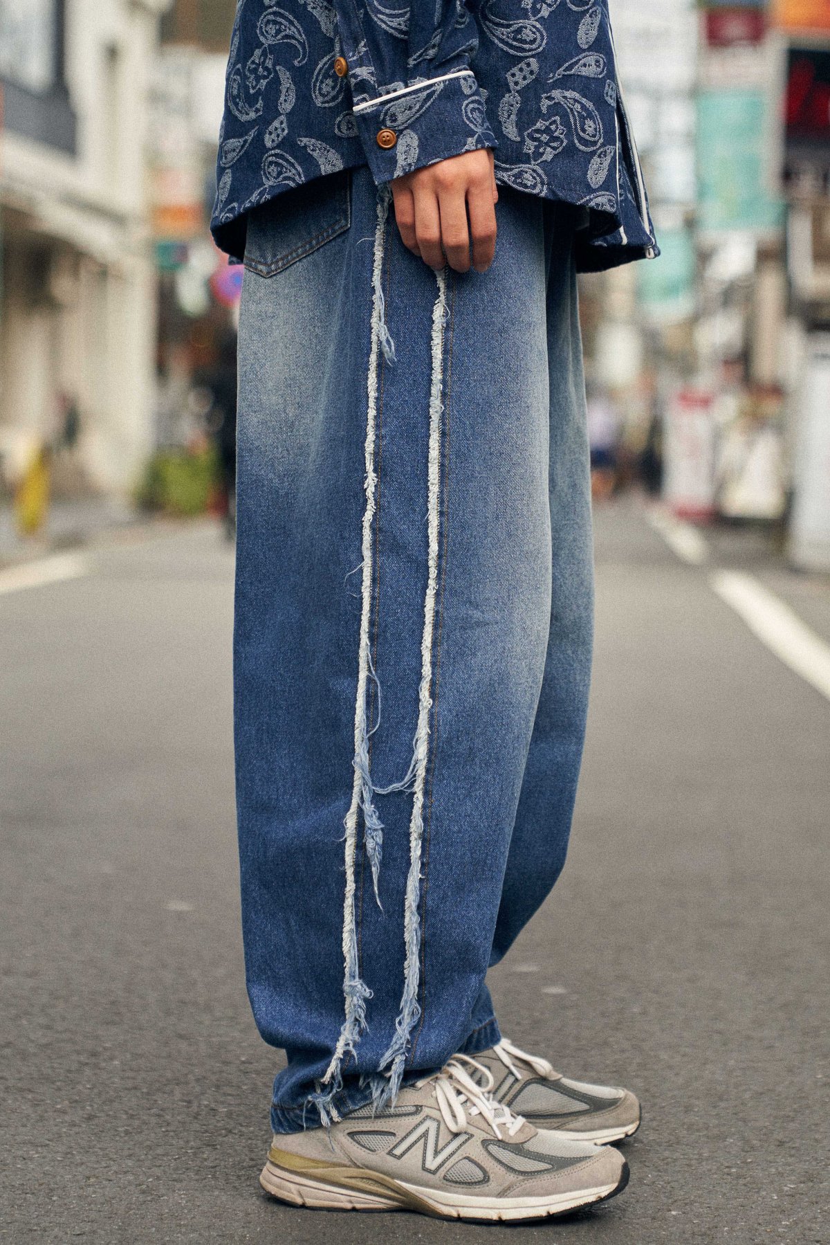 SIRLOVAG パッチワーク デニム ワイドレッグ SIRLOVAG パッチワーク デニム ワイドレッグ デシグアル Desigual