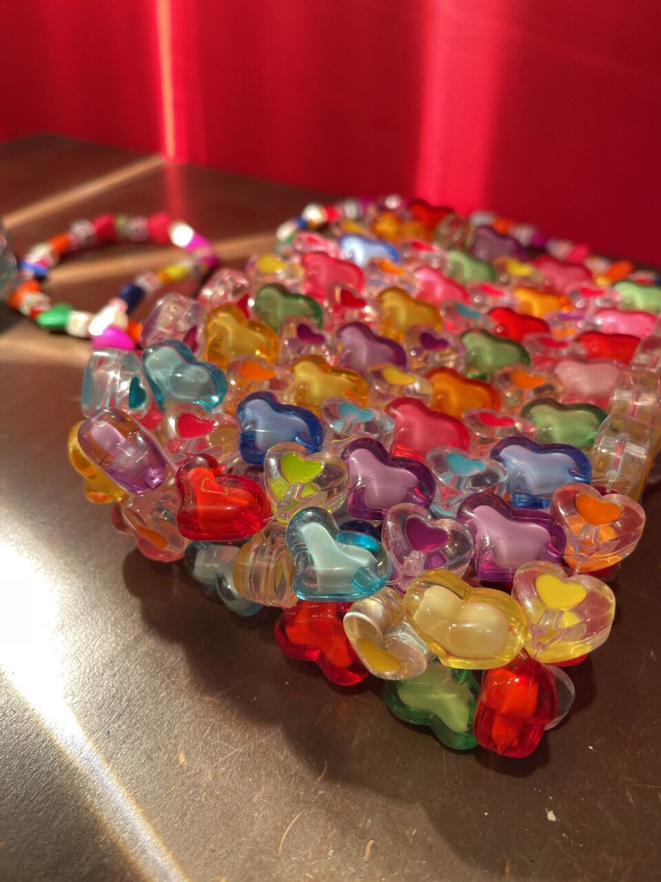 カラフル ハート ビーズBAG Y2K | GUGU