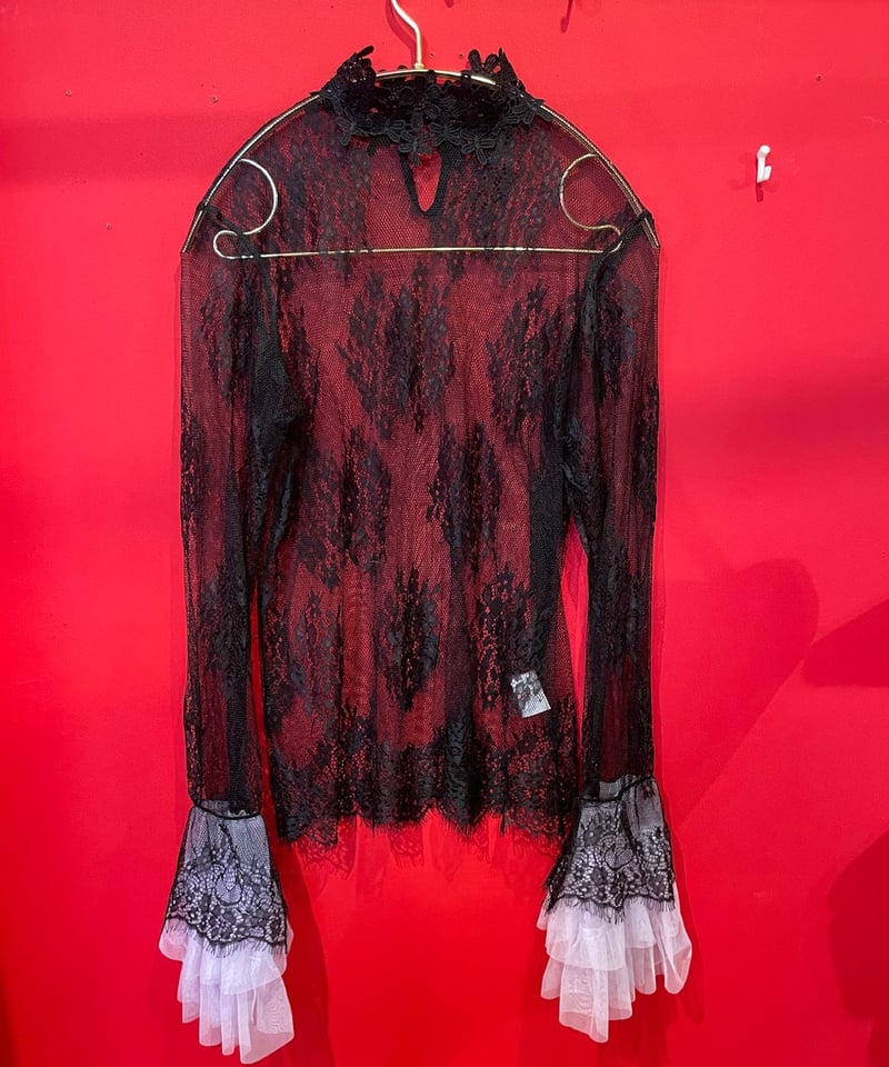 Orfeo レースアップトップス　古着リメイク 古着リメイク】クロップドシャツ 02 | ARIES VINTAGE CLOSET