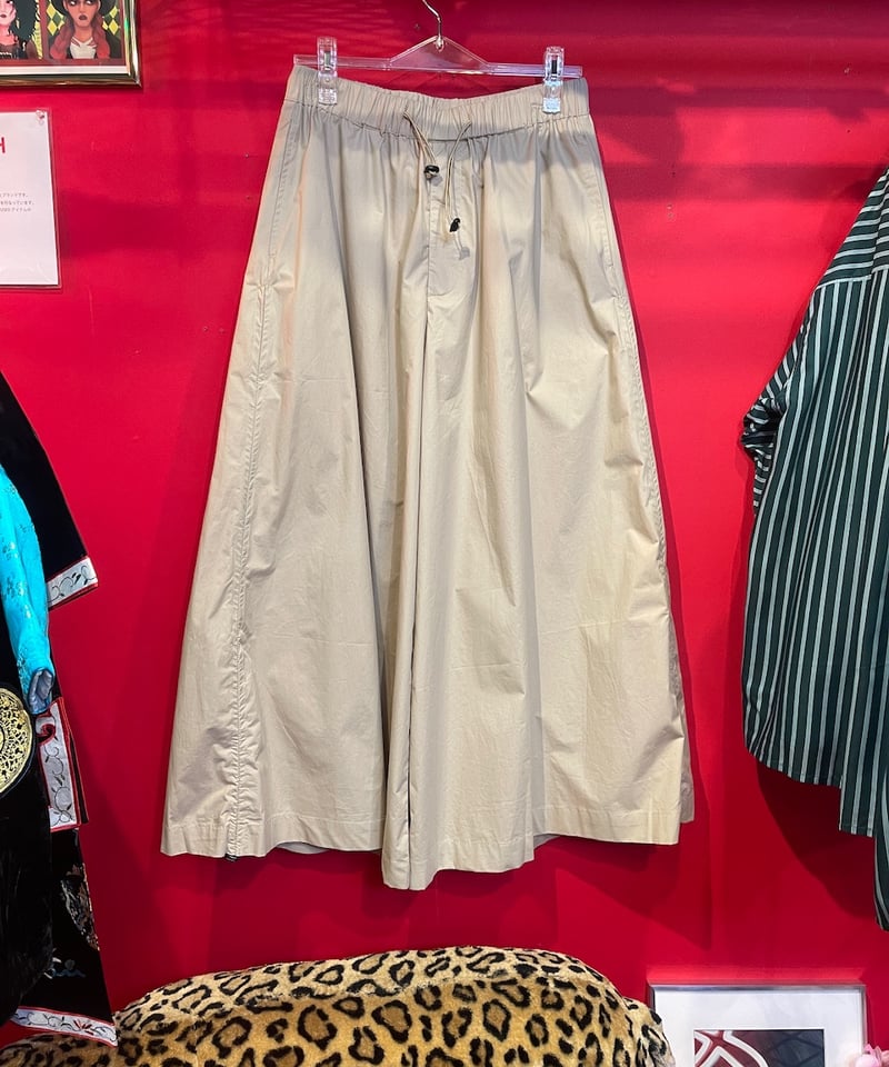 GIBOUS×QOOZA ギャザーパンツ スタイルアップ 効果抜群！ ゆるギャザー シャカパン パンツ