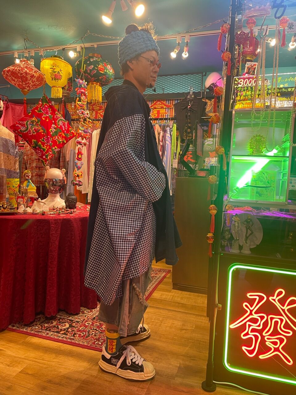 VERANDALUNCH】リメイク ドッキング デニム ポンチョコート | GUGU