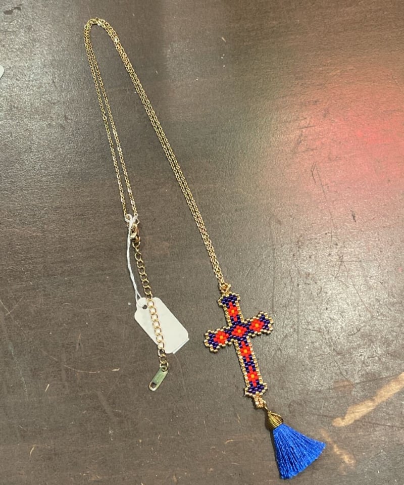 神様展】ビーズ編み クロス ネックレス | GUGU