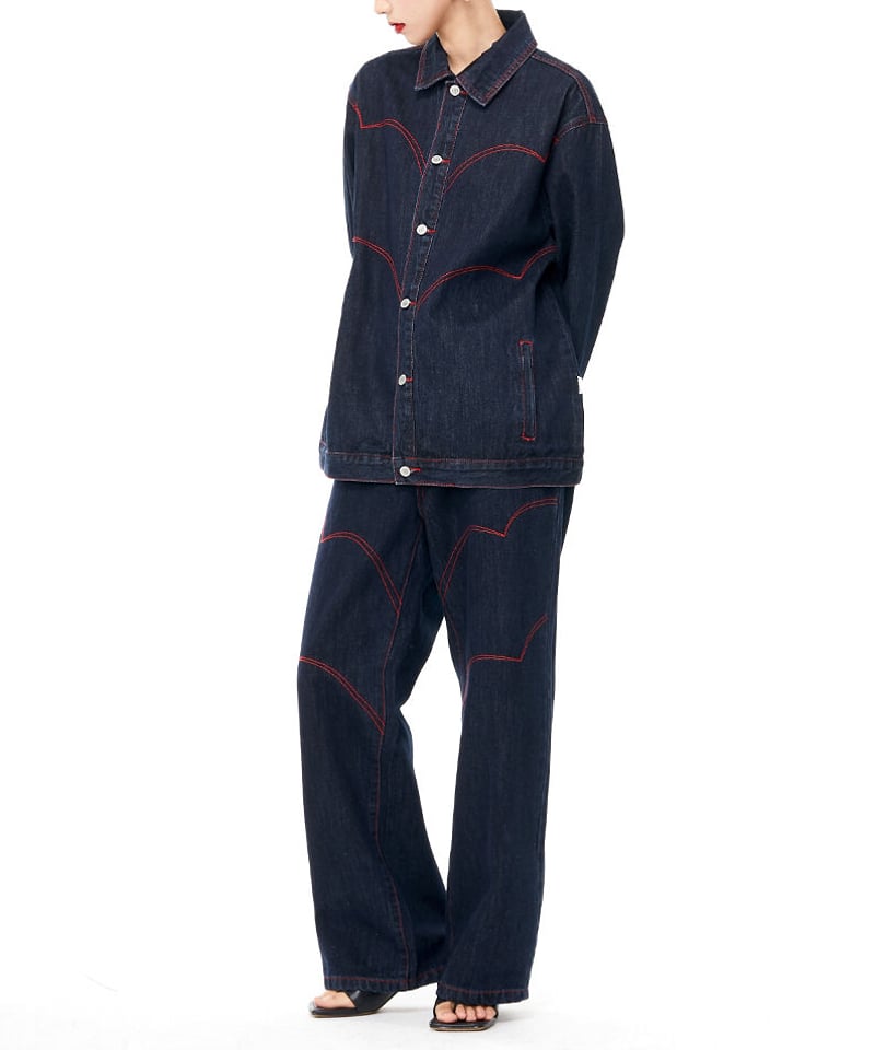 【新品】TO BE CHIC デニムジャケット DENIM COLLECTION 】ステッチデザイン デニム ジャケット | GUGU