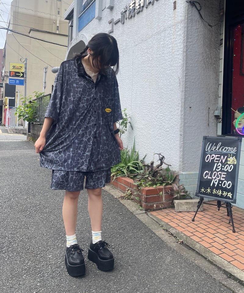 ブラックベロア レオパード セットアップ | GUGU