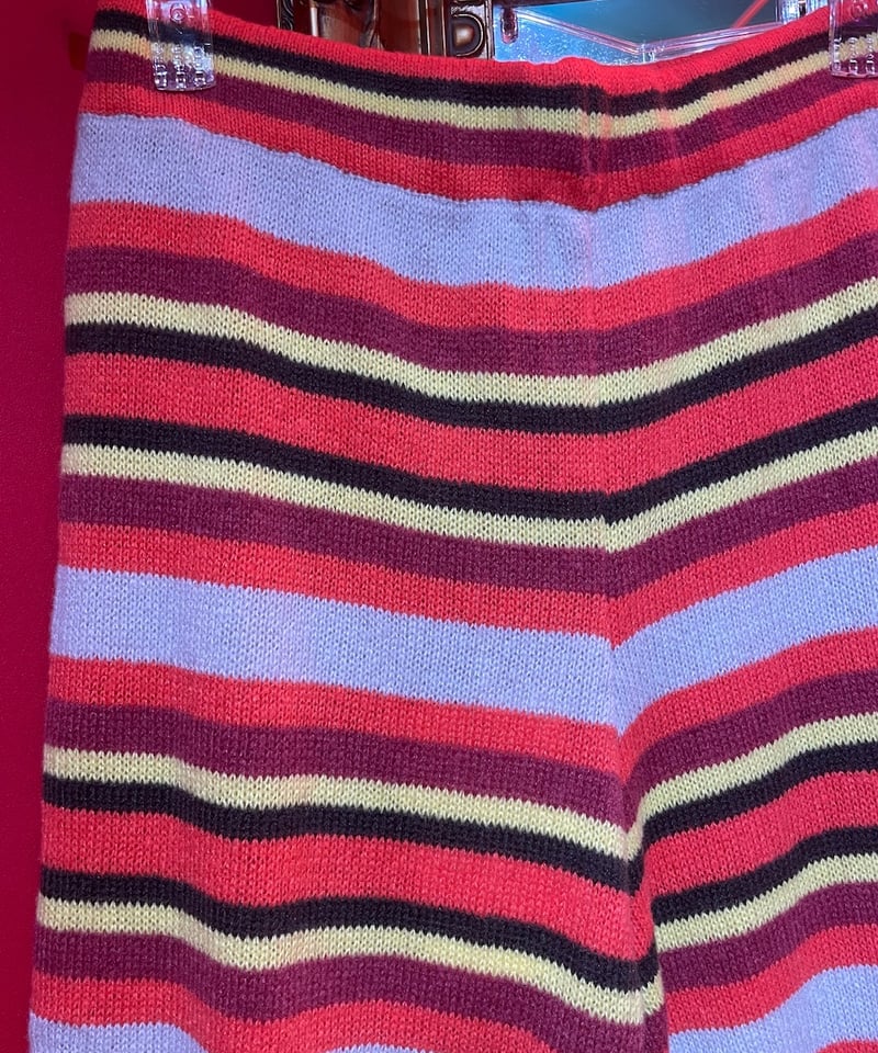 マルチカラー ボーダーニットパンツ | GUGU