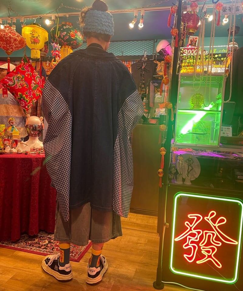 VERANDALUNCH】リメイク ドッキング デニム ポンチョコート | GUGU