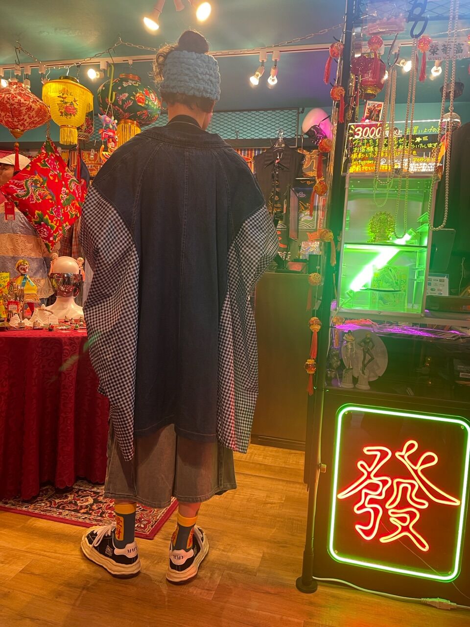 VERANDALUNCH】リメイク ドッキング デニム ポンチョコート | GUGU