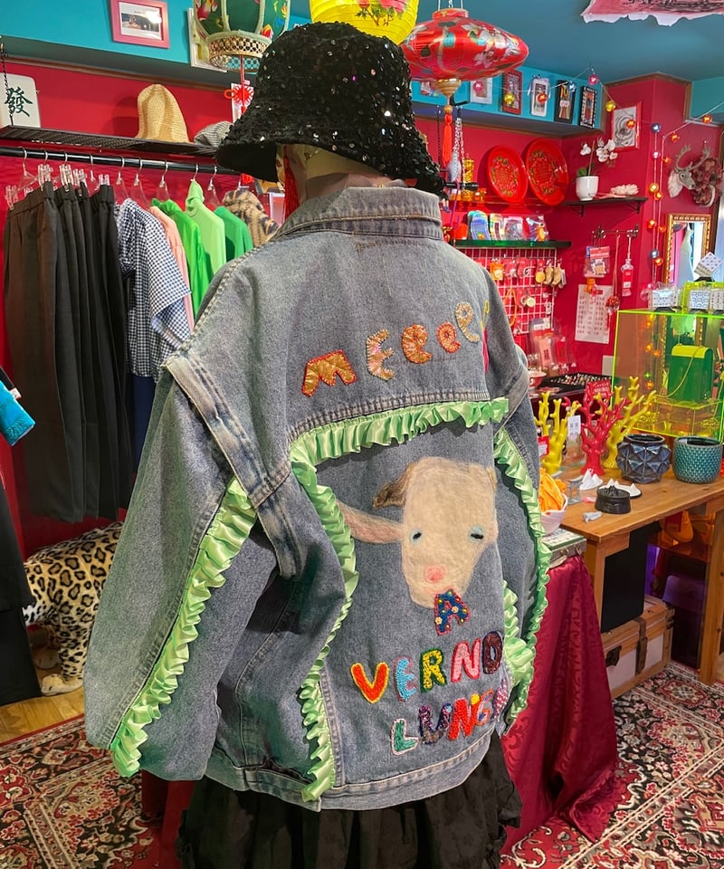 VERANDALUNCH】リメイク セパレートフリルスリーブ ゴートフェイス