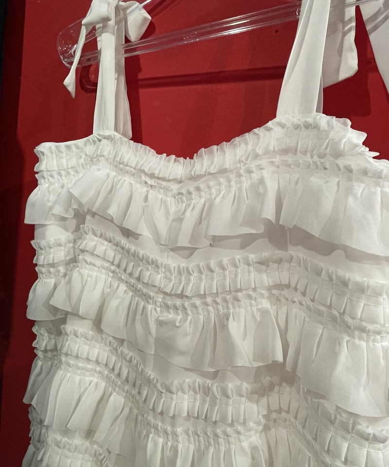 na+h フリルキャミワンピース ♢マフラー付きチェック柄フリルキャミワンピース #jiasecond