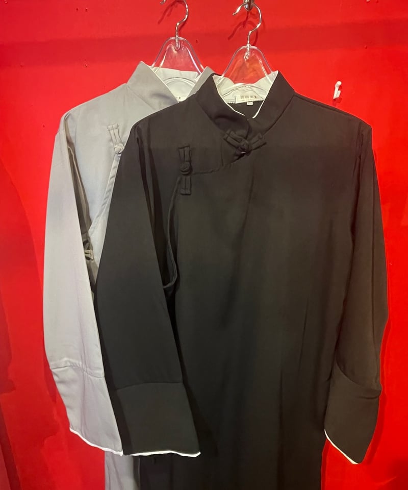 【即完品】ヤンガオ 長袖カンフーシャツ ロング カンフーシャツ | GUGU