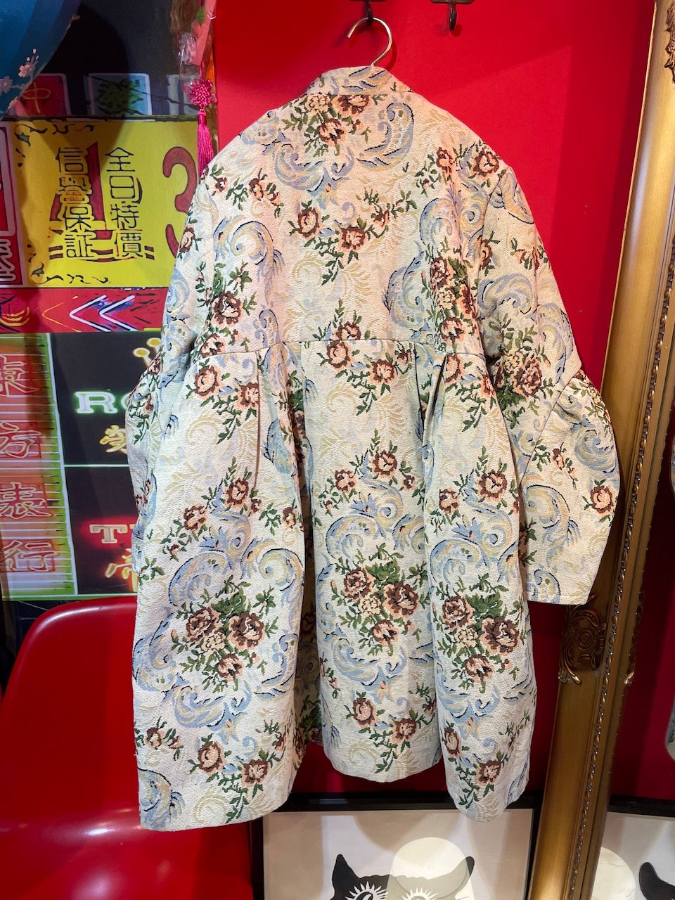 【新品タグ付き】GUGU フラワージャガード マトンスリーブ チャイナジャケット フラワージャガード マトンスリーブ チャイナジャケット