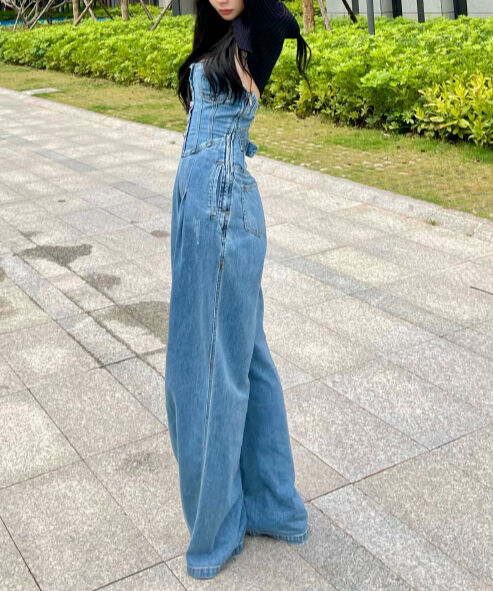 DENIM COLLECTION 】ベアトップ デニム オールインワン | GUGU DENIM COLLECTION 】ベアトップ デニム オールインワン | GUGU