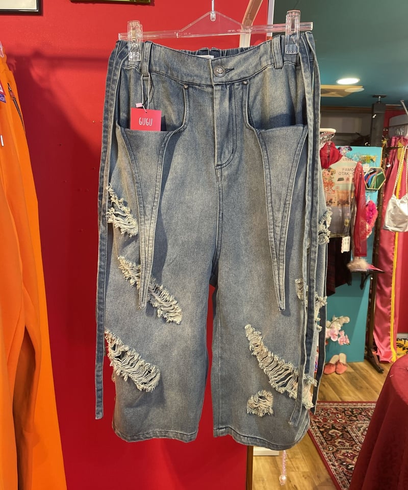 project gr リワークデニム　ハーフデニムパンツ　ニキ着用 project gr リワークデニムハーフデニムパンツニキ着用