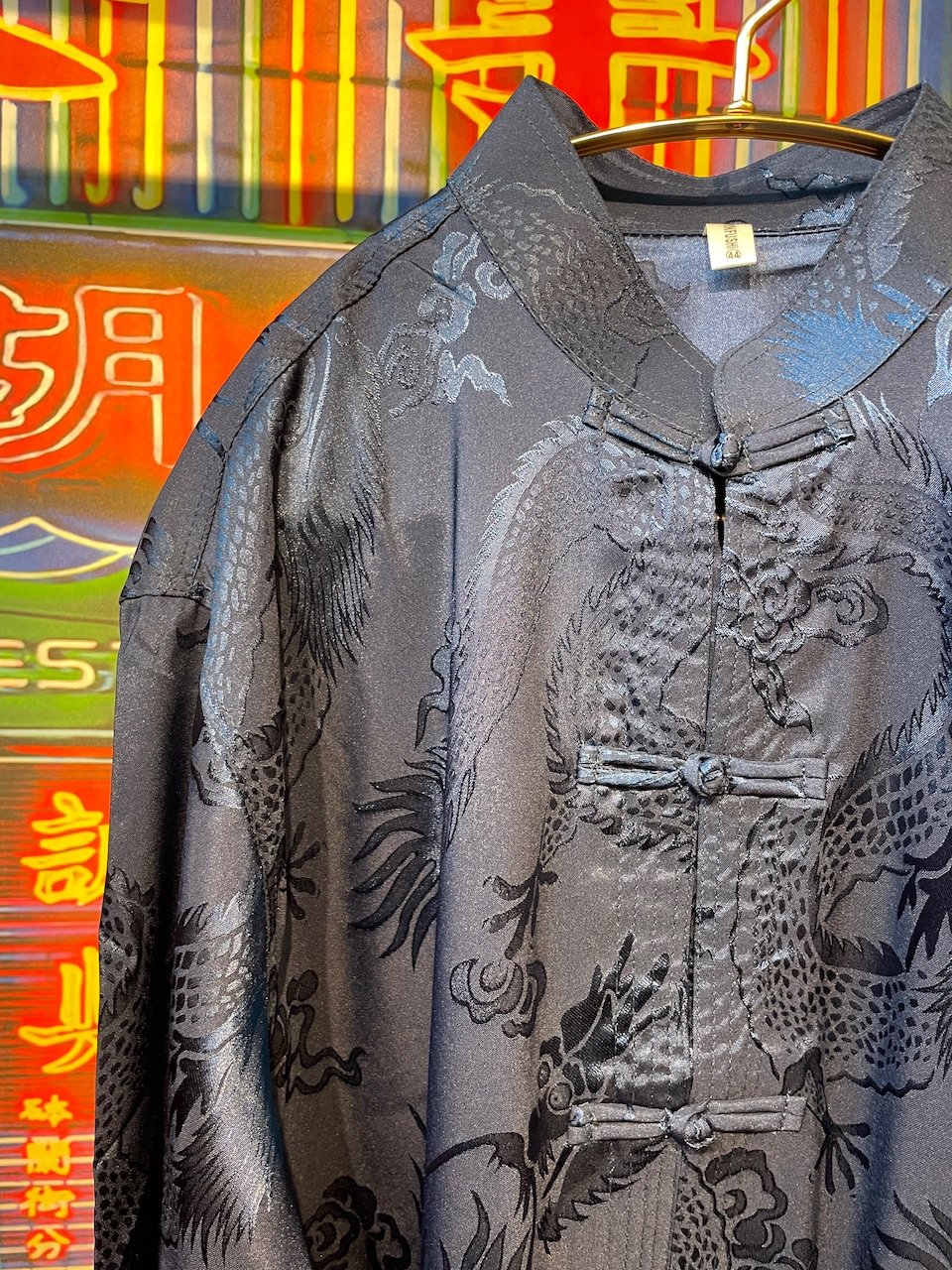 ドラゴンパターン チャイナ シャツ | GUGU