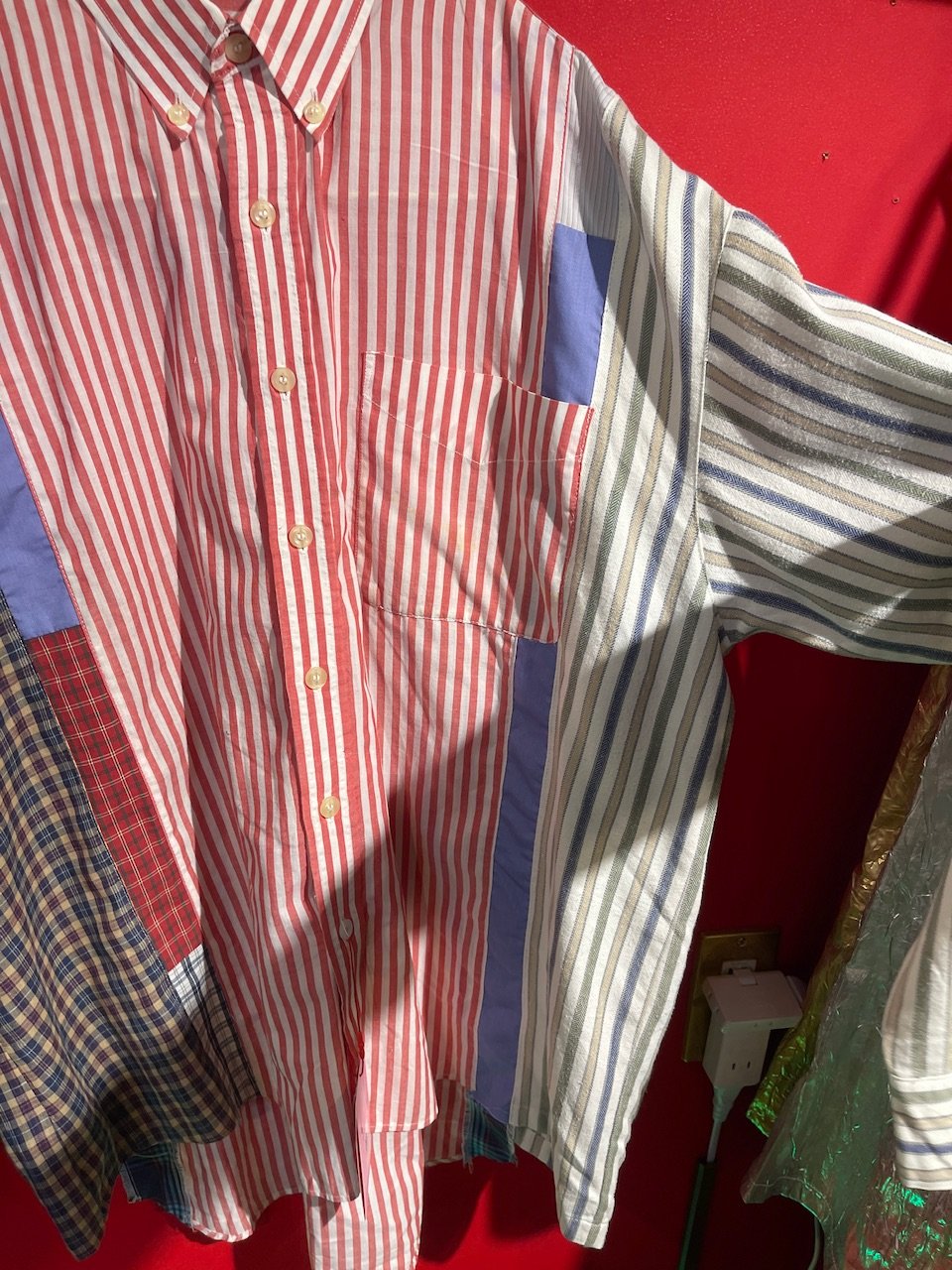 USED 古着】 リメイク ドッキング L/S シャツ ⑨ | GUGU USED 古着】 リメイク ドッキング L/S シャツ ⑨ | GUGU