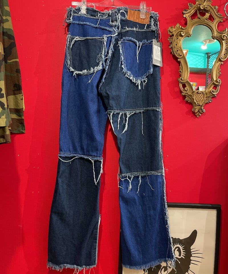 DENIM COLLECTION 】パッチワーク デニムパンツ | GUGU 