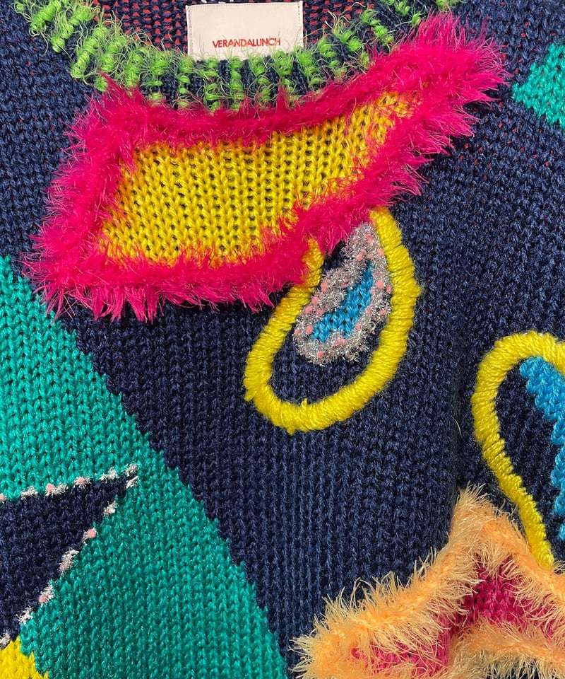 VERANDALUNCH】リメイク ハンド刺繍 カラフル ニット | GUGU