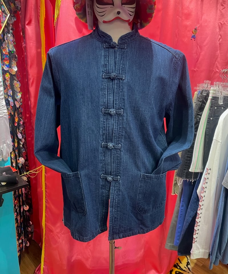 SOPHNET.　ソフネット　チャイナ　デニムジャケット　カバーオール　XL 未使用 SOPHNET. ソフネット OVERSIZED SHIRT JACKET SOPH