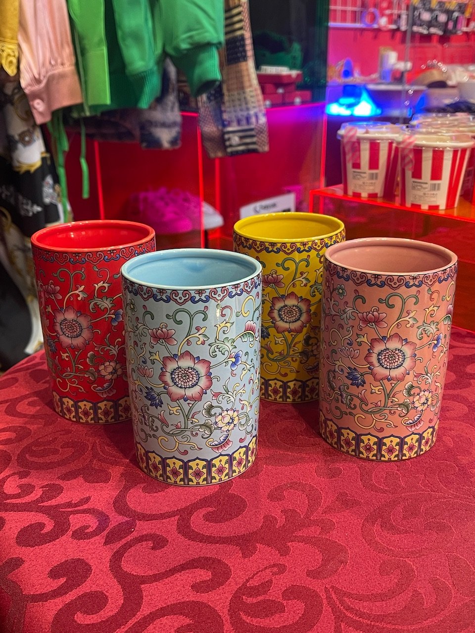 景徳鎮 花柄 ペン立て | GUGU