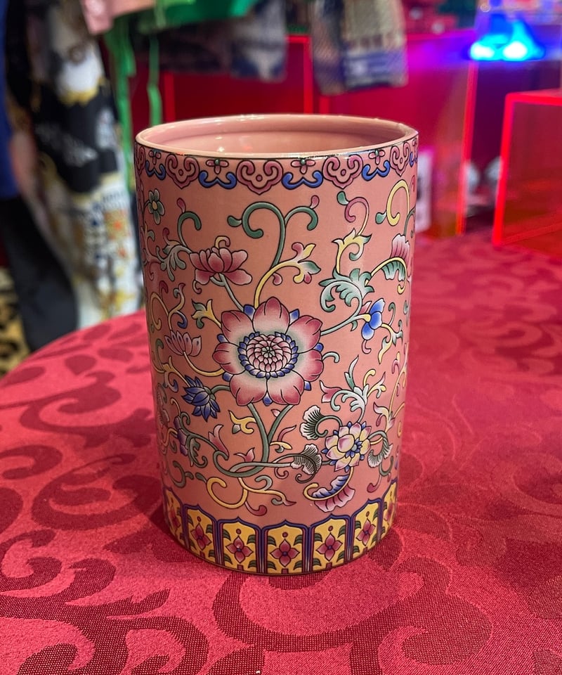 中華景徳鎮陶磁器　筆立て 景徳鎮 花柄 ペン立て | GUGU