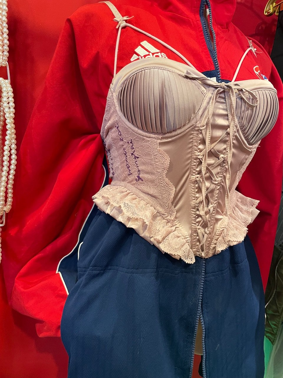COMME des GARÇONS 2018 フリル スカラップステッチビスチェ COMME des GARÇONS 2018 フリル スカラップステッチビスチェ
