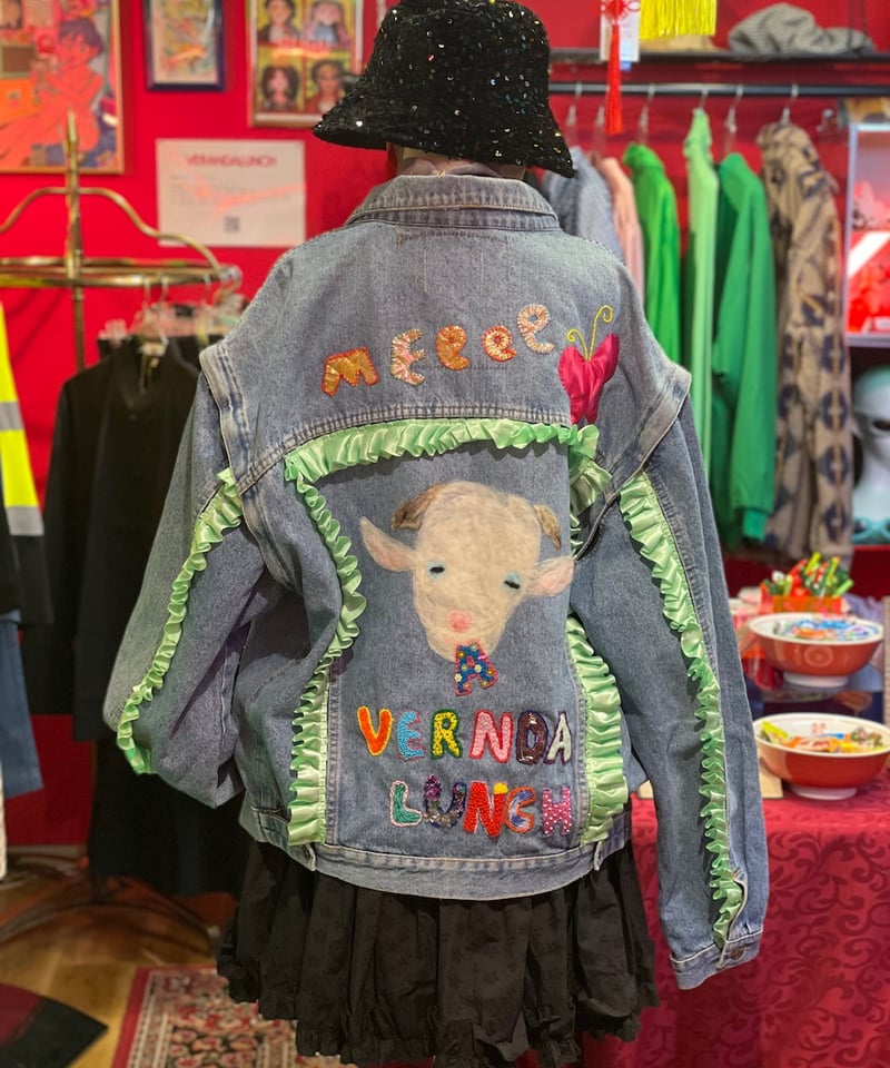 VERANDALUNCH】リメイク セパレートフリルスリーブ ゴートフェイス