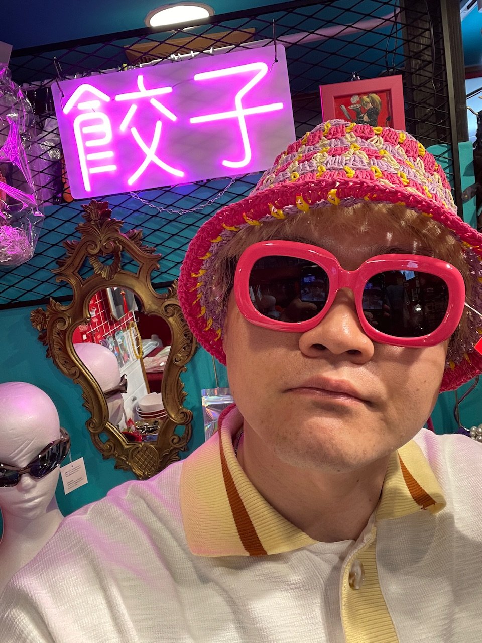 バービーピンク スクエアフレーム サングラス | GUGU