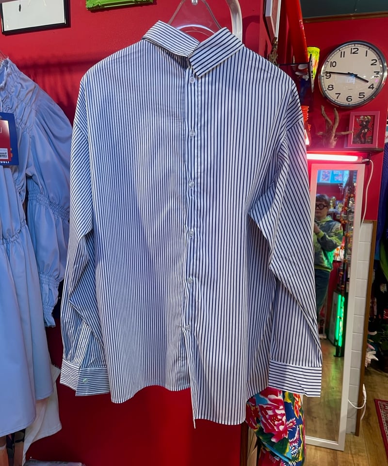 TOTEME ストライプコットンシャツ　アシンメトリー TOTEME ストライプコットンシャツ アシンメトリー