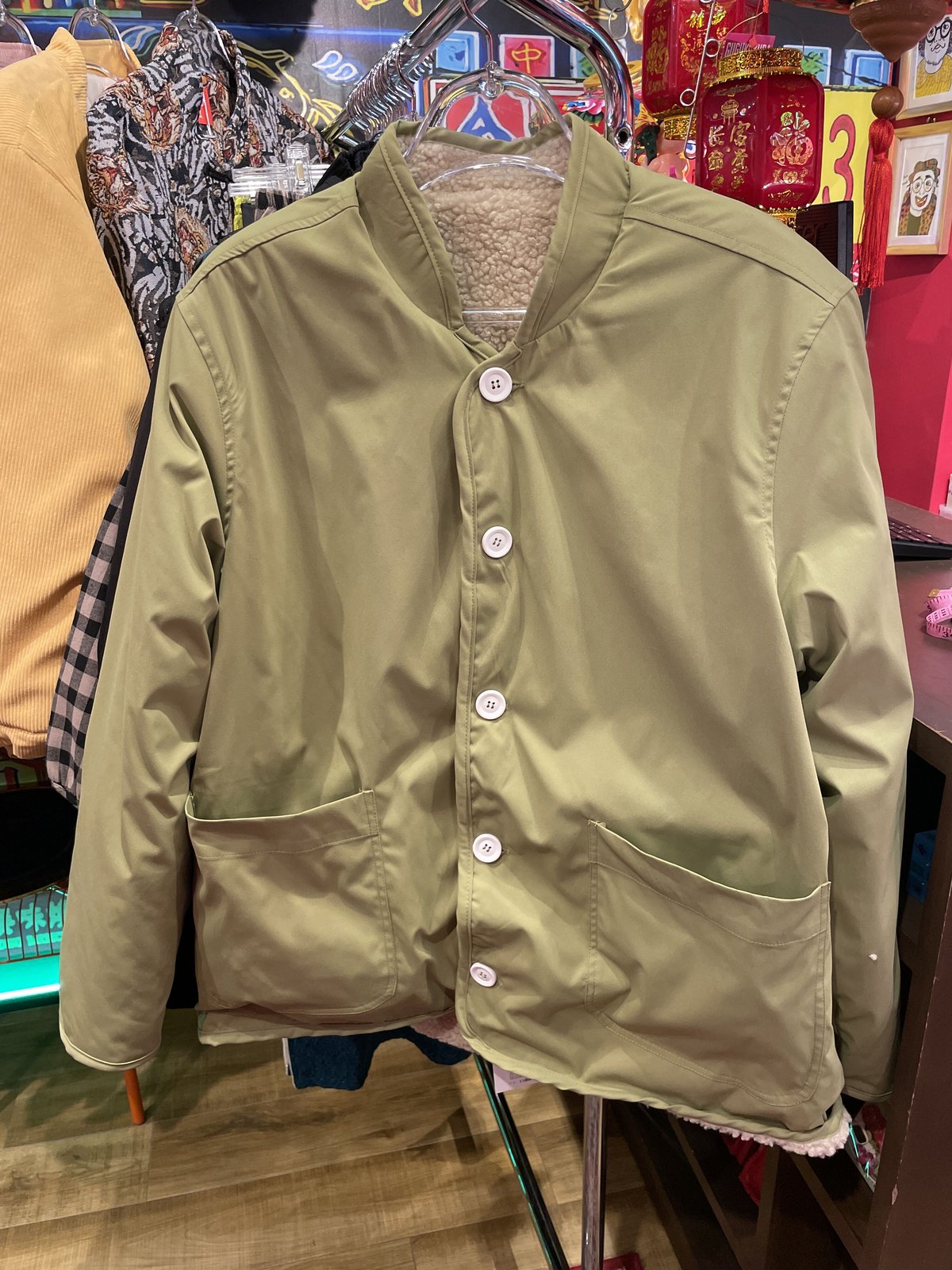 リバーシブル ボア チャイナ ジャケット【チャイナフェア】 | GUGU