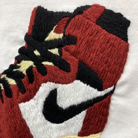 NEW AJ1 手刺繍 L/S TEE