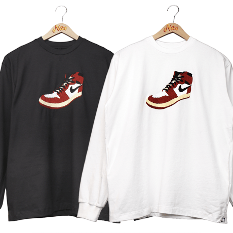 NEW AJ1 手刺繍 L/S TEE