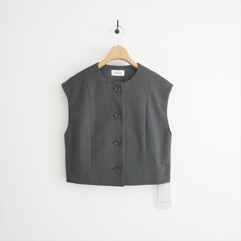 FRAY I.D フレイアイディー　コンパクトクルーネックジレ FRAY I.D（フレイアイディー）の「コンパクトクルーネックジレ