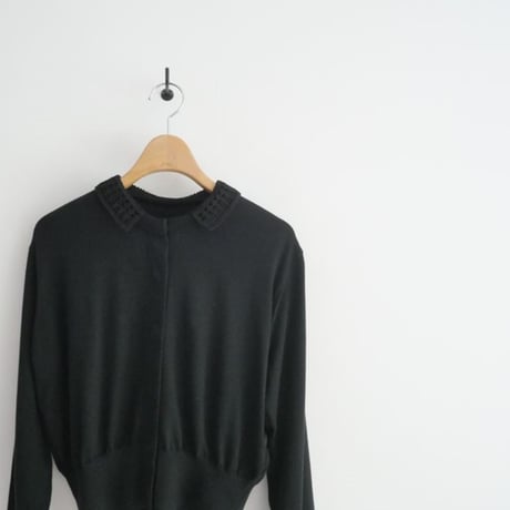 2025 / Mame Kurogouchi / Detachable Embroidery Collar Knitted Cardigan / MM25SS-KN006 / 2509-2025