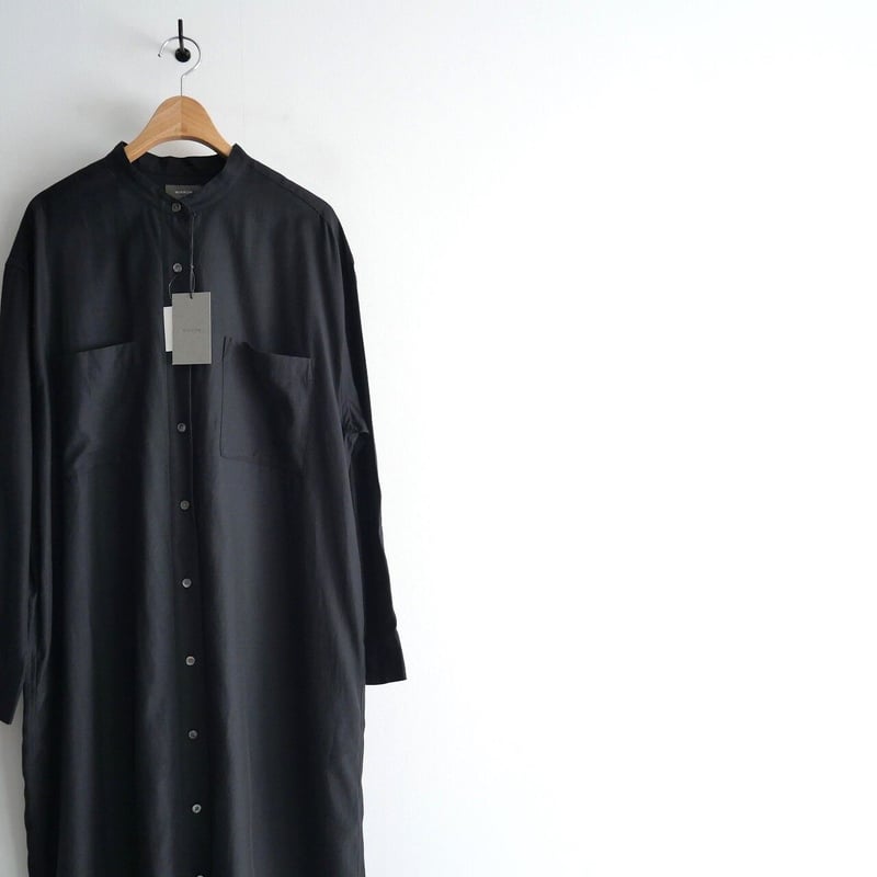 2022 / WIRROW / cupro cotton stand collar shirt 