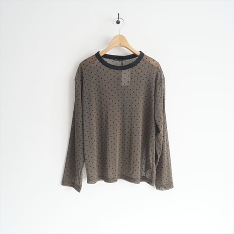2024 / 未使用 / mizuiro ind / メッシュドットクルーネックプルオーバ / 4-210022 / 2411-1788