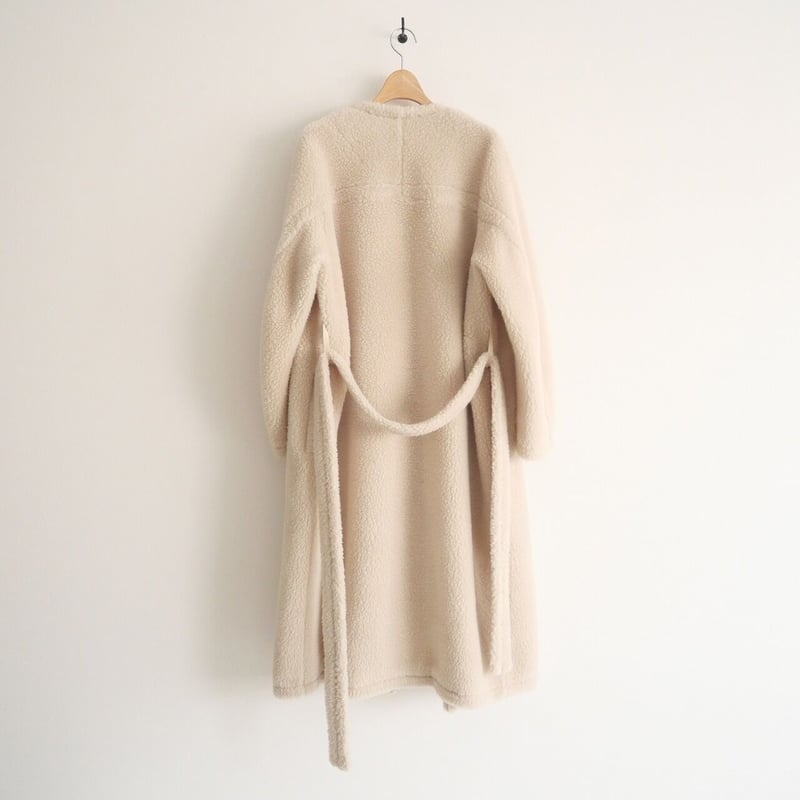 -M- medium ウールボアストール 小暮美奈子　ライトベージュ M- medium ウールボアストール 小暮美奈子 ライトベージュ