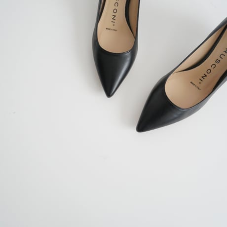 未使用 / FABIO RUSCONI / ◆4.5cmヒール◆ポインテッドトウミドルヒールパンプス / 2403-0591