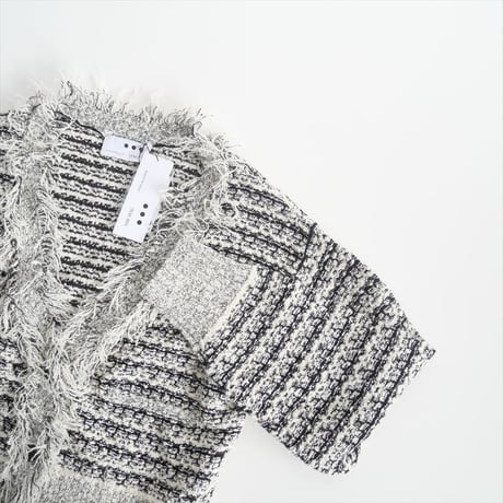 2024 / three dots / Tweedy stitch cardigan / TS702Y / 2405-1490