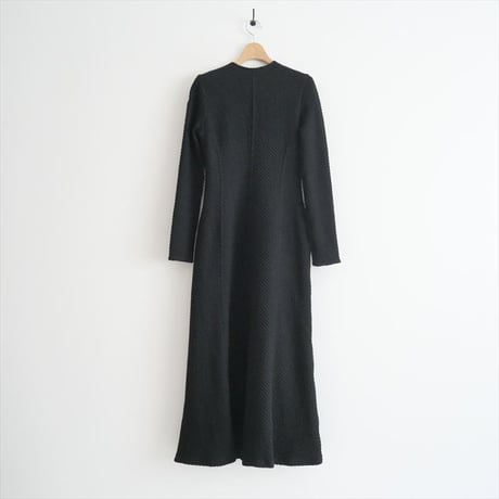 2024AW今季新作 / Mame Kurogouchi / Shirring Jersey Jacquard Flared Dress / MM24FW-JS046 / 2408-0745