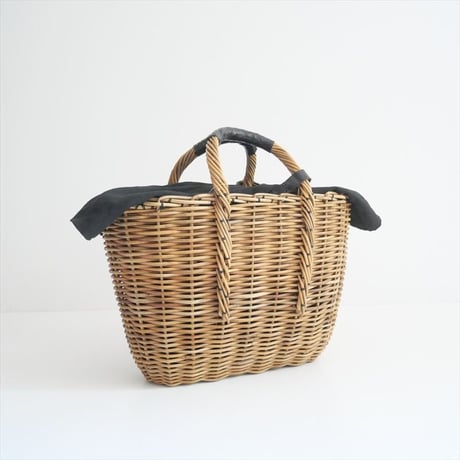 継続販売品 / ebagos / マルシェ ブライドルレザー×紅籐（リネン被せ） / 13608 / 2409-0052
