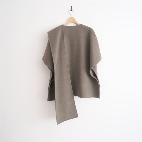 2021AW / 未使用 / VERMEIL par iena / SUPER160sダブルフェイスショートマントコート / 21020938610030 / 2408-0967