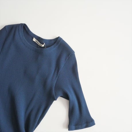 2025SS今季 / AURALEE / GIZA HIGH GAUGE RIB KNIT TEE / A00T02HR / 2507-0030