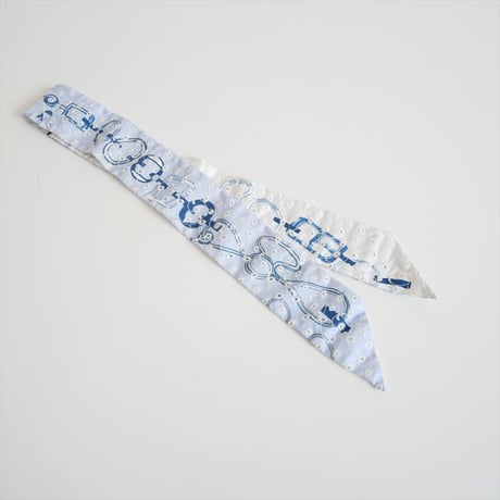 HERMES / シルクツイリー Do Re Boucles Broderie Anglaise Twilly / 853951S / 2510-0400