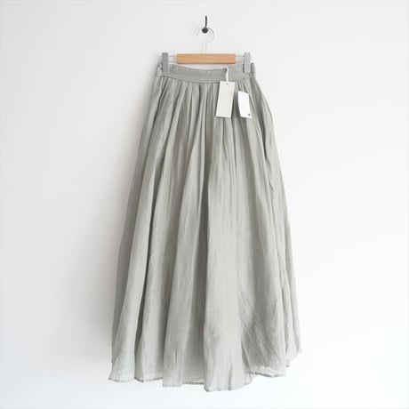 2024SS / MARILYN MOON / Tuck technique sheer cotton skirt / 4242-138 / 2408-2026