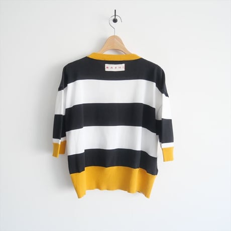 2022 / MARNI / ボーダーショートスリーブニット / GCMD0345Q / 2412-0910