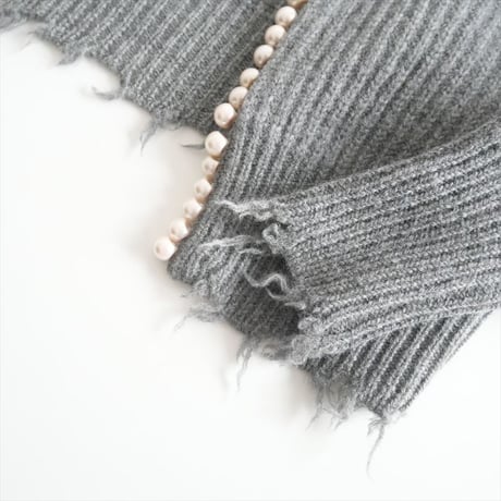 / 継続販売品・人気完売色 / MADISONBLUE / PEARL DAMAGE CARDIGAN / MB224-8012 / 2412-0243
