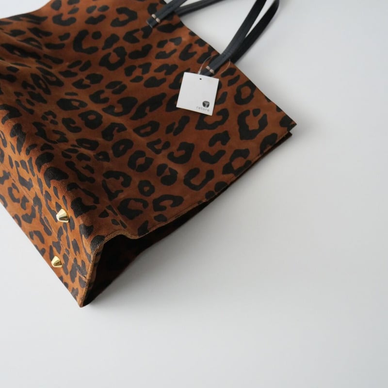 2019AW CLARE V. Suede Leopard Tote Bag L