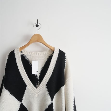 2023AW / SPICK&SPAN / ビッグダイヤインターシャニット / 23080200638040 / 2409-0457