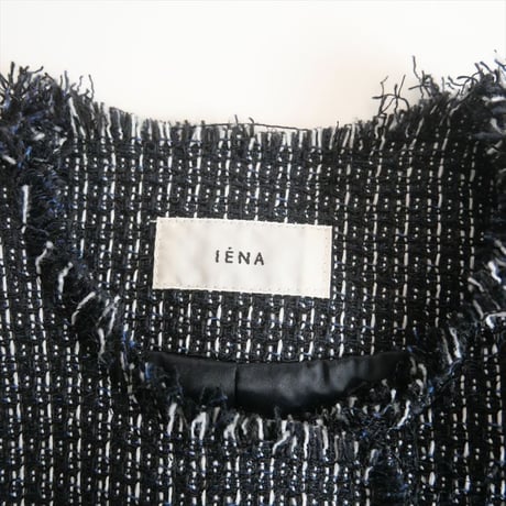 2023SS / IENA / ＆NAVYノーカラーツィード ジャケット / 23010900971010 / 2501-0160